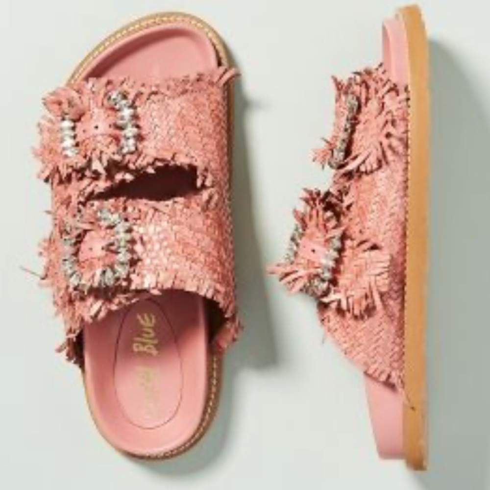 Birkenstock-style Raffia Sandals